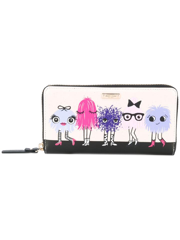 Kate Spade Printed Zip Around Wallet - White