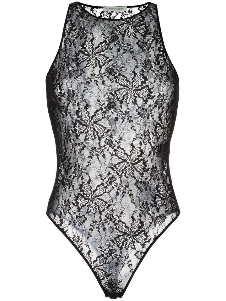 Faith Connexion Lace Body, Women's, Size: 2, Black, Polyamide/spandex/elastane