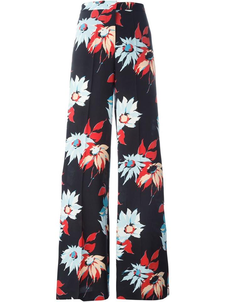 Etro Floral Print Flared Trousers