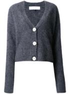 Le Ciel Bleu 'fur Touch' Cardigan, Women's, Size: 36, Grey, Wool