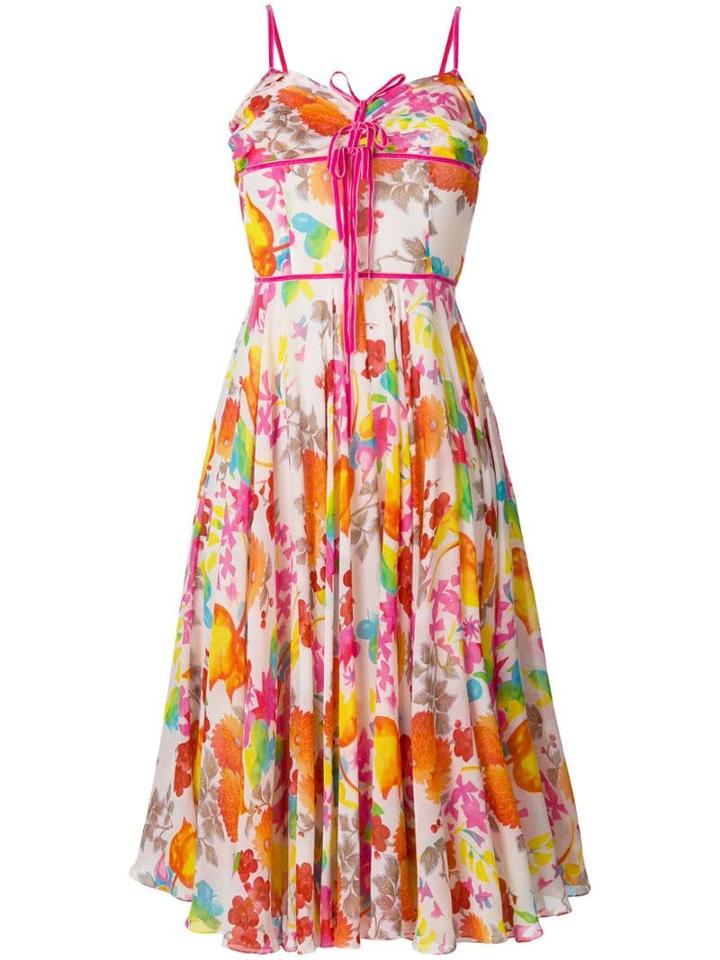 Christian Dior Pre-owned Floral Midi Dress - Multicolour