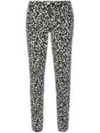 Michael Michael Kors - Patterned Tapered Trousers - Women - Cotton/spandex/elastane - 4, Green, Cotton/spandex/elastane