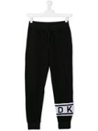 Dkny Kids Monochrome Ankle Print Track Pants - Black
