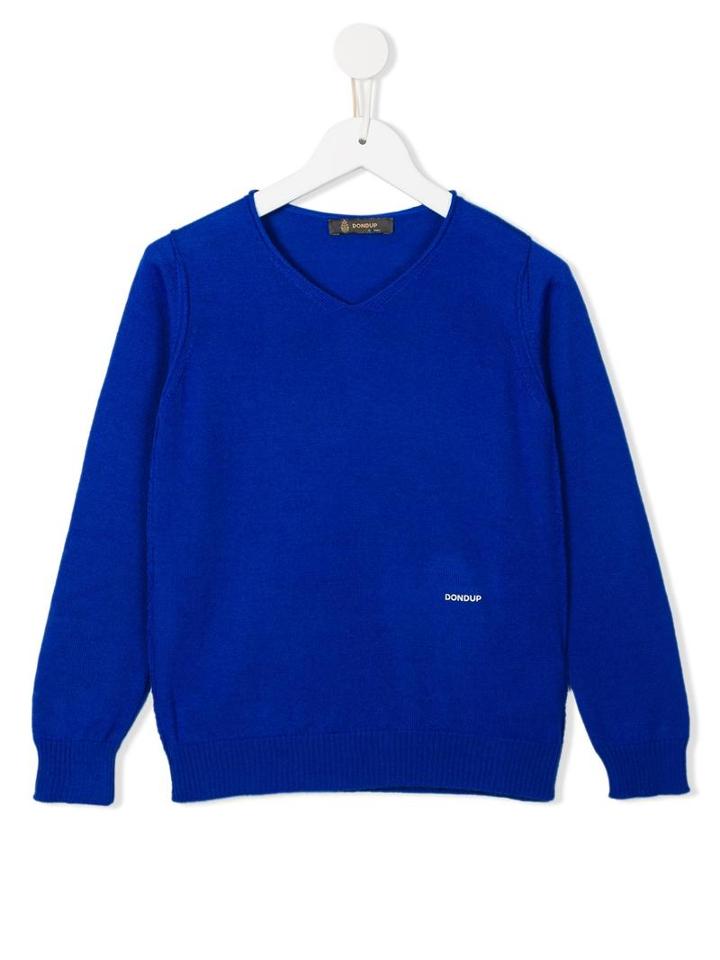 Dondup Kids V-neck Jumper, Boy's, Size: 10 Yrs, Blue