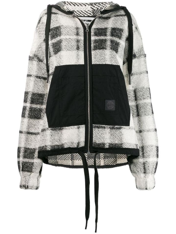 Mcq Alexander Mcqueen Checked Knit Cardigan - White