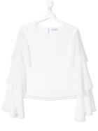 Dondup Kids Tiered Sleeve Blouse - White