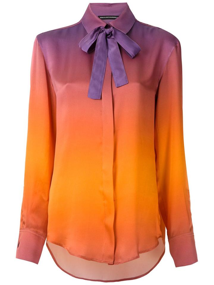 Reinaldo Lourenço Gradient Silk Shirt - Orange