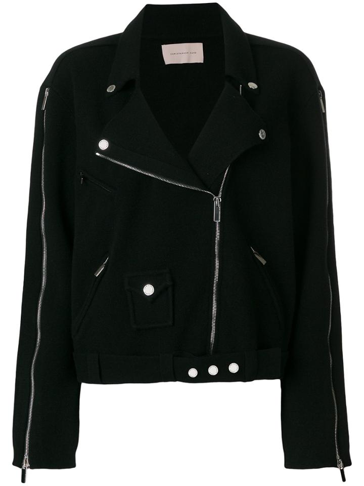 Christopher Kane Off-centre Zip Jacket - Black