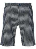 Berwich Striped Chino Shorts - Blue