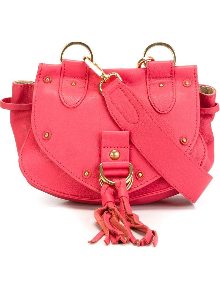 See By Chloé Small Collins Crossbody Bag, Women's, Pink/purple, Cotton/leather