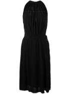 Helmut Lang - Halterneck Belted Dress - Women - Silk/rayon - S, Women's, Black, Silk/rayon