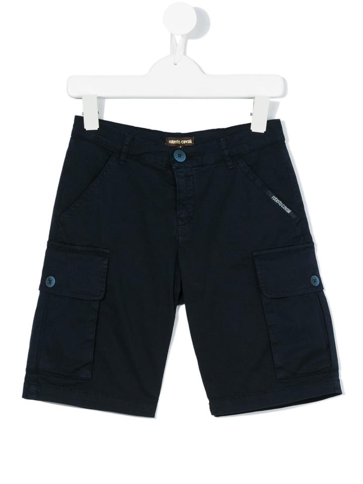 Roberto Cavalli Kids - Classic Bermudas - Kids - Cotton/spandex/elastane - 4 Yrs, Blue
