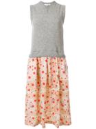 Comme Des Garçons Comme Des Garçons Printed Skirt Knit Dress - Grey