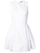 Alexander Mcqueen Drawcord Detailed Sleeveless Dress - White