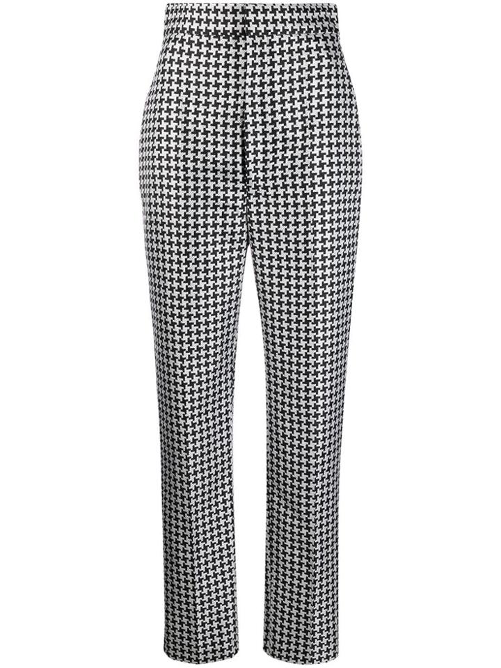 Haider Ackermann Houndstooth High-waisted Trousers - Black