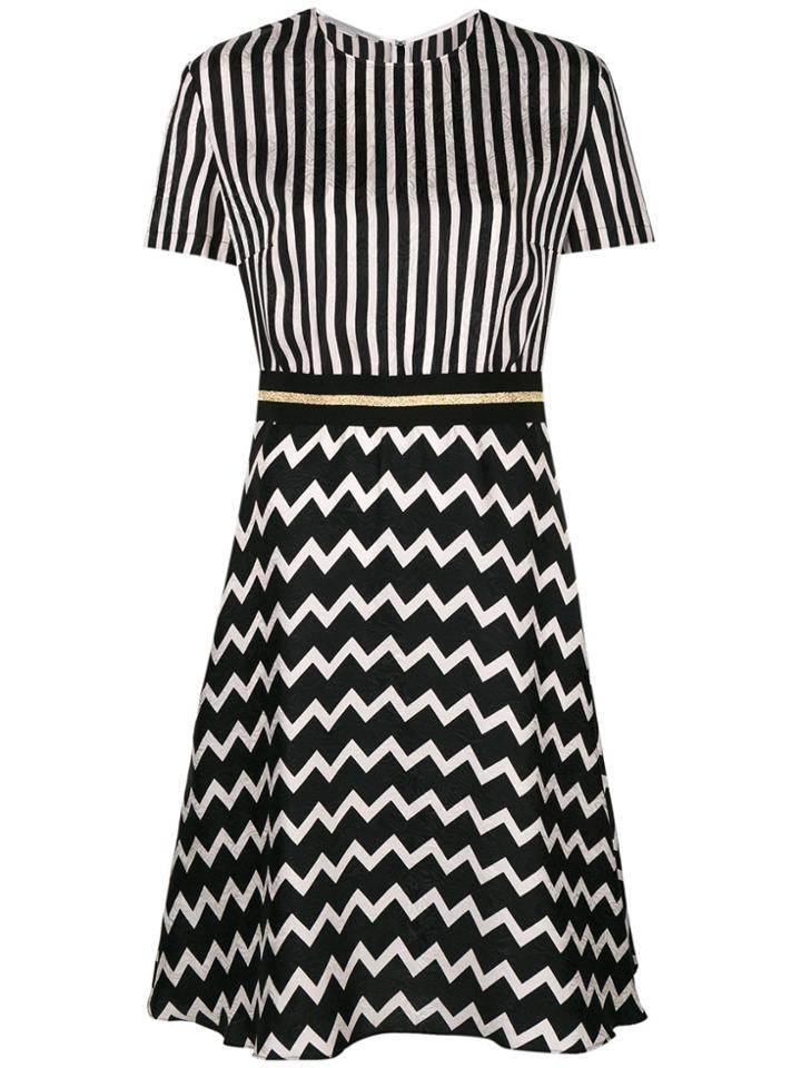 Stella Mccartney Multi-print Flared Midi Dress - Black