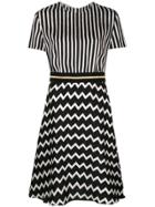 Stella Mccartney Multi-print Flared Midi Dress - Black