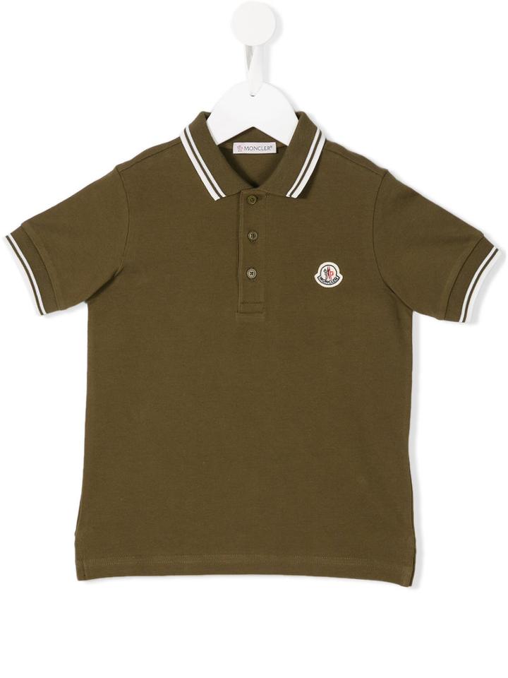 Moncler Kids Classic Polo Shirt, Toddler Boy's, Size: 4 Yrs, Green