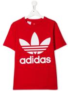 Adidas Kids Logo Print T-shirt - Red
