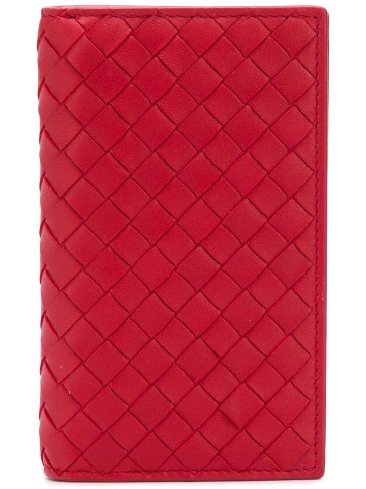 Bottega Veneta Intrecciato Bifold Wallet - Red