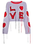 Philosophy Di Lorenzo Serafini Cropped Love Jumper With Thread Detail