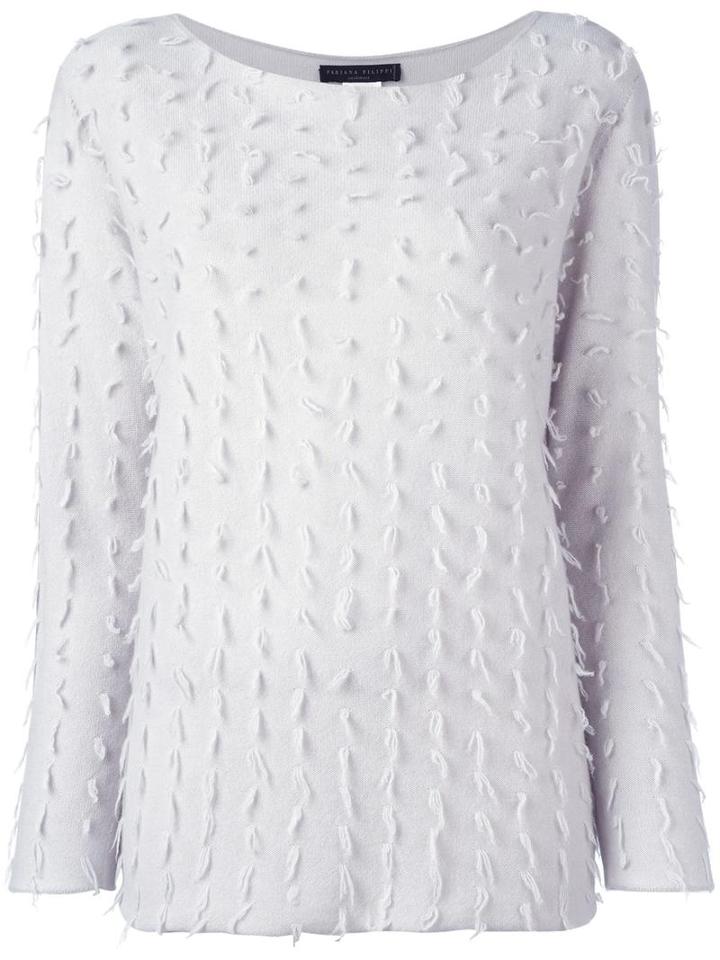 Fabiana Filippi Stringy Long Fit Jumper, Women's, Size: 44, Grey, Cashmere