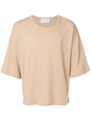 House Of The Very Islands Oversized Cropped Sleeve Tee - Nude &