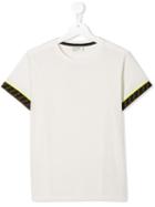 Fendi Kids Teen Logo Colour-block T-shirt - White