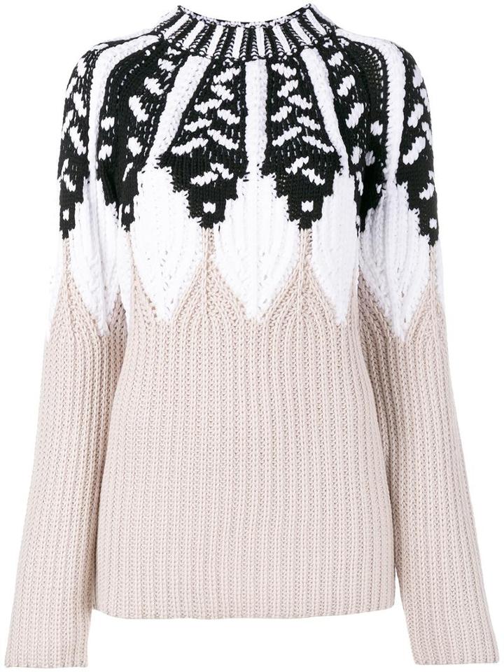 Peter Pilotto Intarsia Jumper, Women's, Size: Small, Nude/neutrals, Polyamide/wool