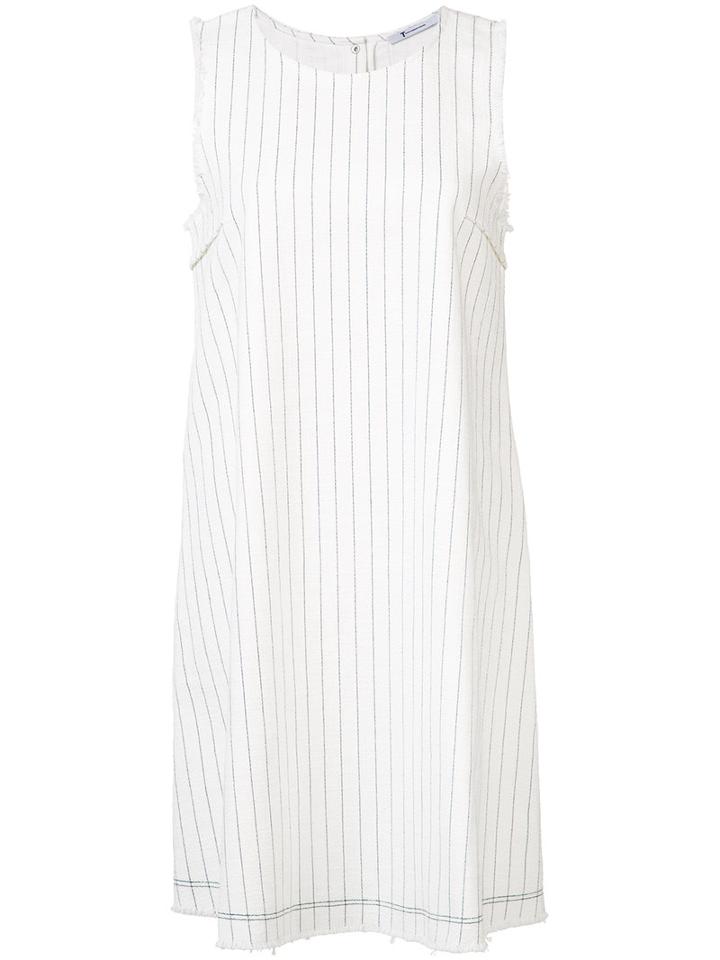 Alexander Wang Pinstripe Mini Dress, Women's, Size: 2, White, Cotton