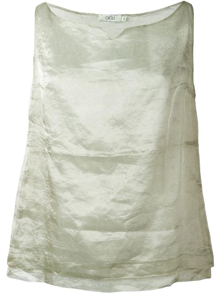 Romeo Gigli Vintage Layered Top - Metallic