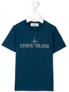 Stone Island Kids - Logo Print T-shirt - Kids - Cotton - 6 Yrs, Boy's, Blue