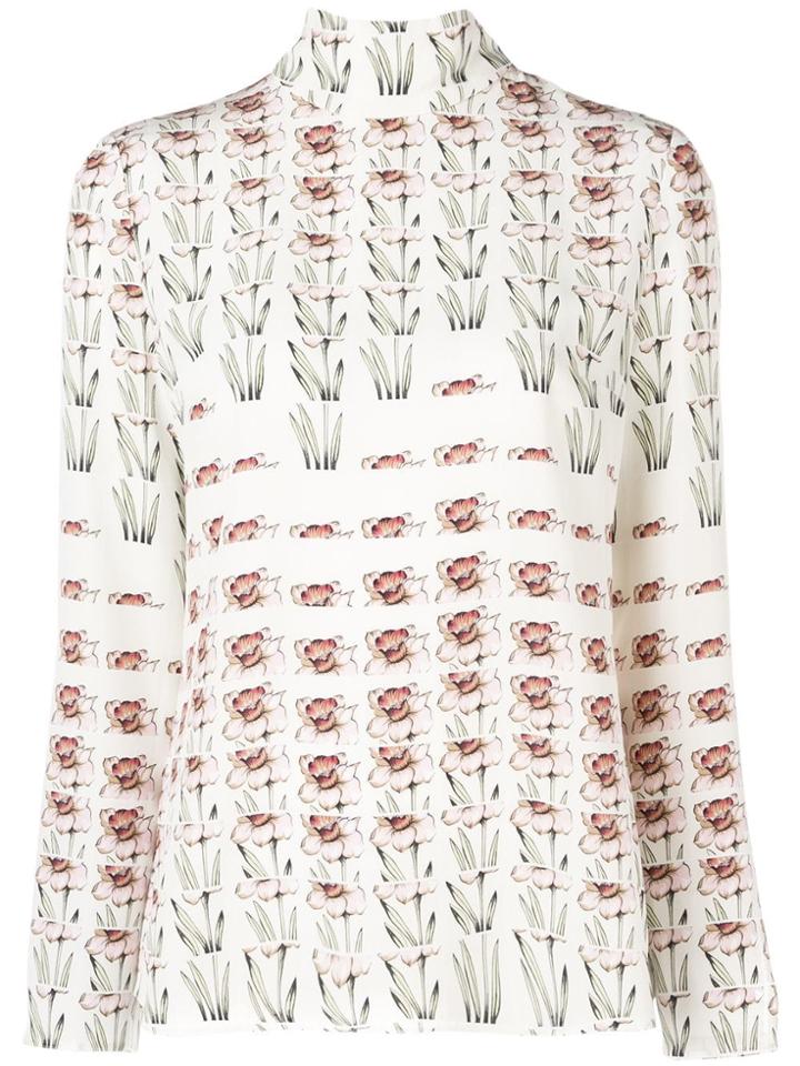Prada Crepe De Chine Top - Neutrals