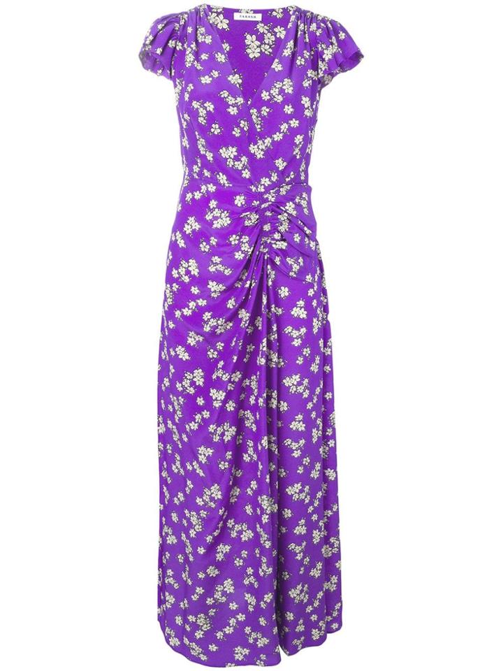 P.a.r.o.s.h. Floral V-neck Dress - Purple