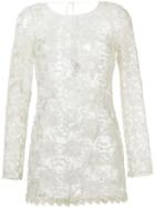 Martha Medeiros Lace Livia Beach Dress - White