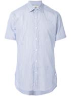 Kent & Curwen Striped Short-sleeved Shirt - Blue