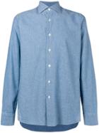 Borriello Textured Button Shirt - Blue
