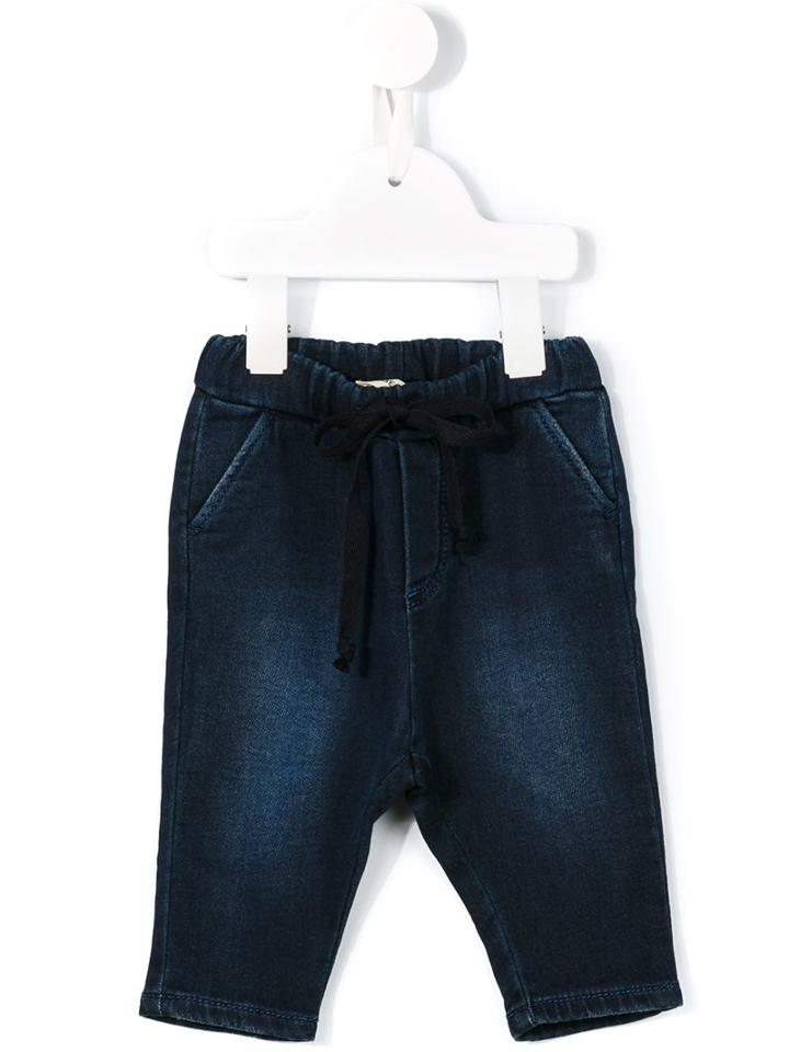 Babe And Tess - Drawstring Jeans - Kids - Cotton/polyester/spandex/elastane - 12 Mth, Toddler Boy's, Blue