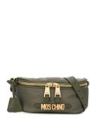 Moschino Logo Plaque Belt Bag - Green