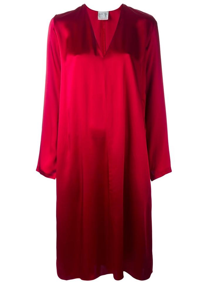 Forte Forte Satin Tunic Dress, Women's, Size: 0, Red, Acetate/viscose