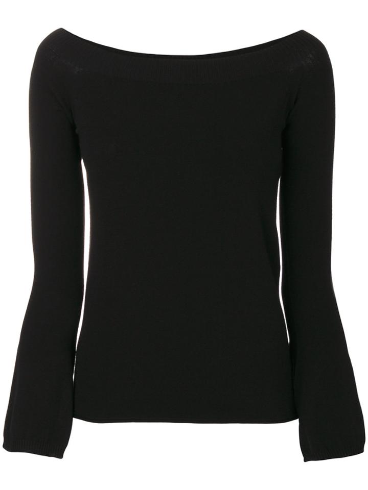 Twin-set Tied Bardot Top - Black