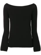 Twin-set Tied Bardot Top - Black
