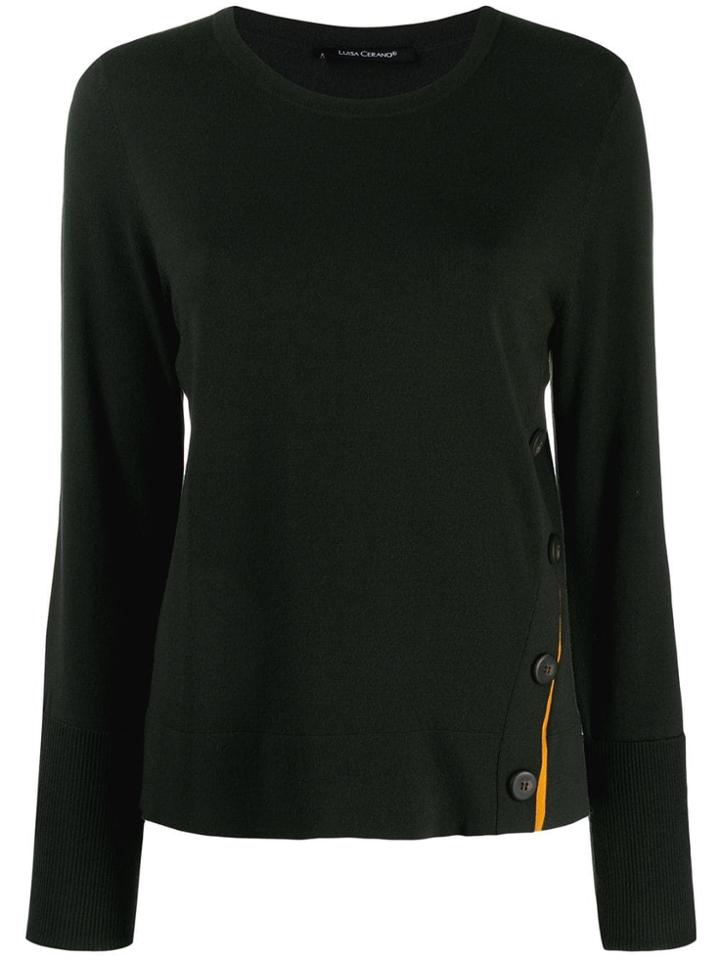 Luisa Cerano Buttoned Jumper - Green