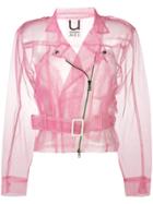 Aviù Sheer Biker Jacket - Pink & Purple