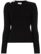 Ganni Embellished Knitted Jumper - Black