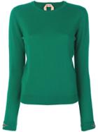 No21 Embellished Cuff Jumper - Green