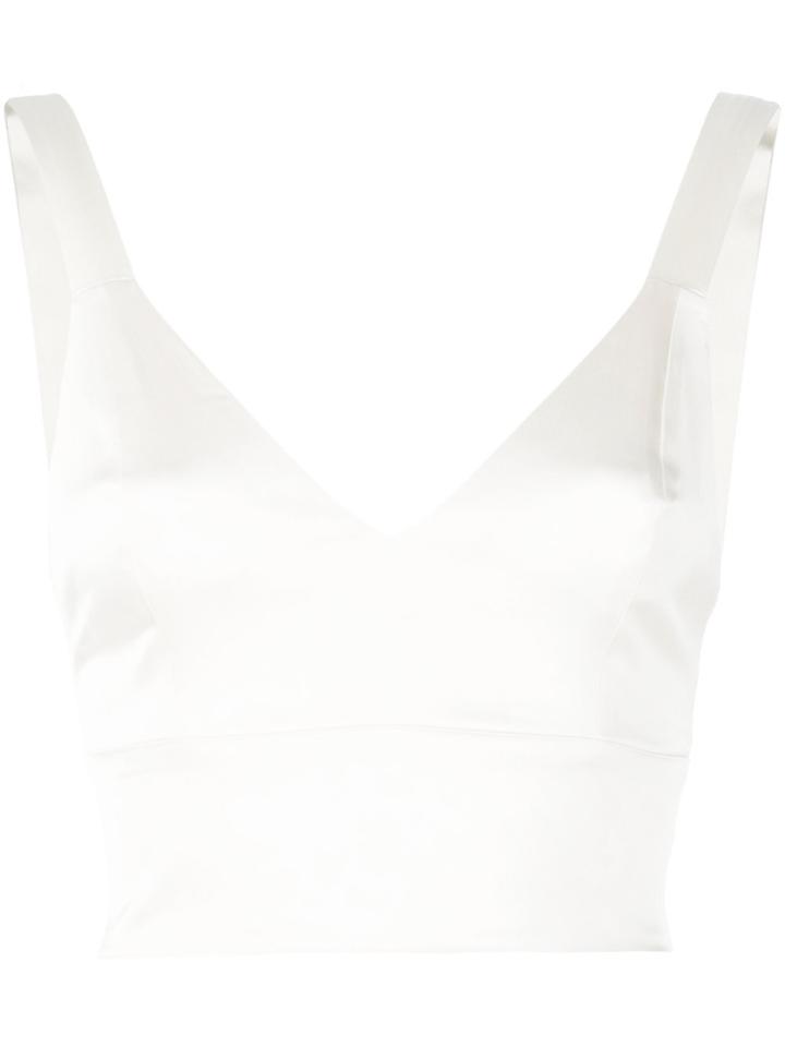 Murmur Skinny-fit Crop Vest Top - Nude & Neutrals