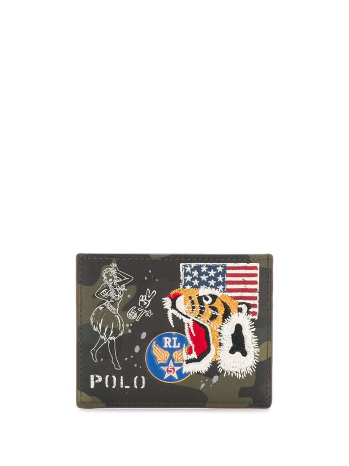 Polo Ralph Lauren Compact Camouflage-print Cardholder - Green
