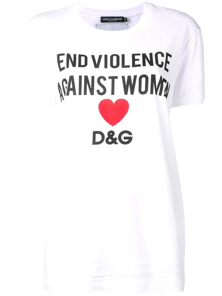 Dolce & Gabbana End Violence T-shirt - White