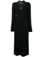 Ellery Metallic Neck Detail Dress - Black